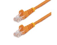 StarTech.com Câble réseau Cat5e UTP sans crochet de 2m - Cordon Ethernet RJ45 anti-accroc - M/M - Orange