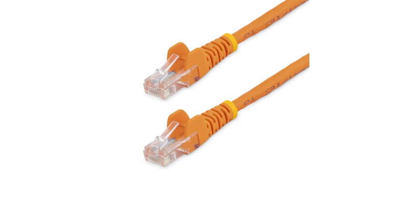 StarTech.com Câble réseau Cat5e UTP sans crochet de 3m - Cordon Ethernet RJ45 anti-accroc - M/M - Orange