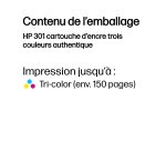 HP 301 cartouche d'encre trois couleurs authentique