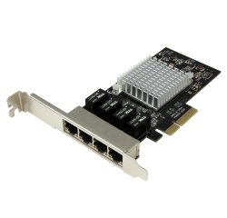 StarTech.com Carte réseau PCI Express à 4 ports Gigabit Ethernet avec chipset Intel I350