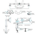 StarTech.com Bras Articulé pour 2 Moniteurs avec Gestion de Câbles et Hauteur Ajustable - Support de Bureau Double Écran jusqu'à 24"(13,6kg)