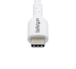 StarTech.com Cable de Carga USB-C de 3m - Cable de Carga USB Tipo C para Portátil - Cable USB para Tablet o Móvil - Entrega de Alimentación PD de 60W 3A - Cable de Datos - Macho a Macho - Blanco