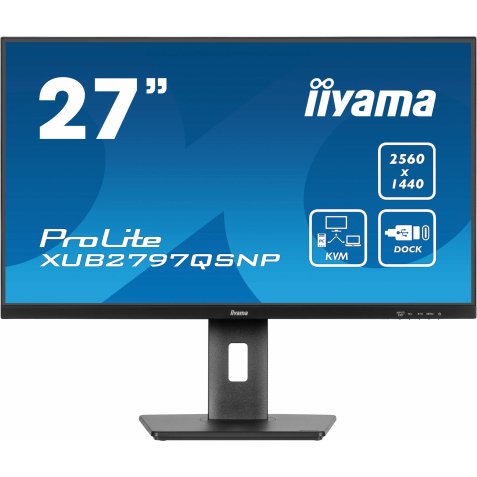 iiyama ProLite XUB2797QSNP-B1 écran plat de PC 68,6 cm (27") 2560 x 1440 pixels Wide Quad HD LED Noir