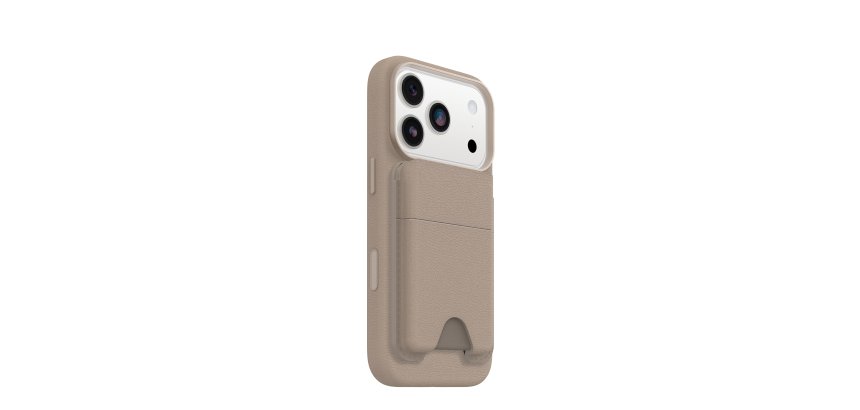 OtterBox Symmetry Cactus Leather MagSafe Wallet Cottonwood Glen - light grey