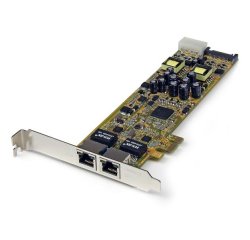 StarTech.com Carte Réseau PCI Express 2 ports Gigabit Ethernet RJ45 10/100/1000Mbps - POE/PSE