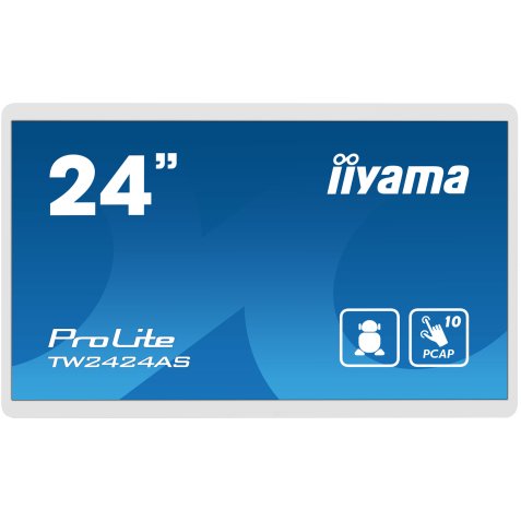 iiyama TW2424AS-W1 affichage de messages Écran plat de signalisation numérique 60,5 cm (23.8") Wifi 250 cd/m² 4K Ultra HD Noir Écran tactile Intégré dans le processeur Android 24/7