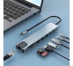 CoolBox MINIDOCK C81 ALUMINIO USB-C A HDMI 4K/2xUSB-A/PD 100W/USB-C/SD/MICROSD/RJ45