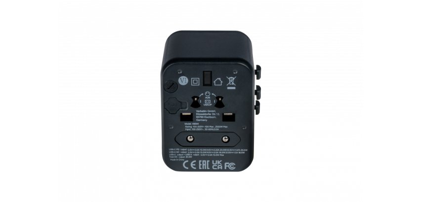 Verbatim 49544 Universal Netzteil-Adapter Schwarz