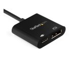 StarTech.com USB C to DisplayPort Adapter with Power Delivery - 8K 60Hz /4K 120Hz USB Type C to DP 1.4 Video Converter w/ 60W PD Pass-Through Charging - HBR3 - Thunderbolt 3 Compatible