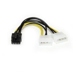 StarTech.com Câble adaptateur d'alimentation LP4 vers carte vidéo Express PCI 8 broches de 15 cm