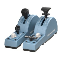 Thrustmaster TCA Quadrant Add-On Airbus Edition Blue Flight Sim Analogue / Digital PC