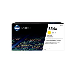 HP 654A - jaune - original - LaserJet - cartouche de toner (CF332A)