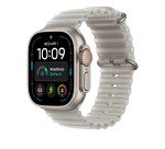 Apple Bracelet Océan gris translucide 49 mm - Finition titane naturel