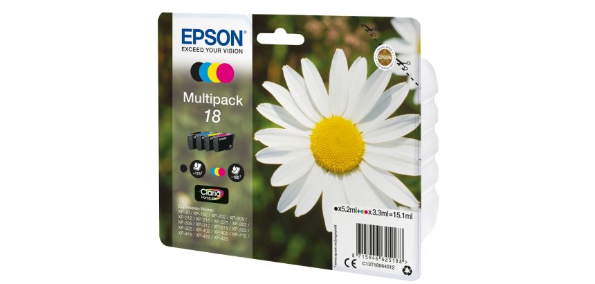 Epson Daisy Encre Claria Home multipack 4 couleurs Pâquerette 18