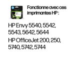 HP 62XL cartouche d'encre trois couleurs grande capacité authentique