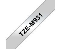 Brother TZE-M931 ruban d'étiquette Noir sur argent