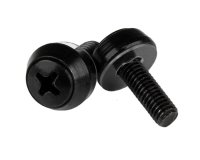 StarTech.com Lot de 50 Vis M5 de 12mm, Vis de Fixation pour Baies de Serveurs de 19" ou 10", Armoires et Boîtiers, Noir - TAA