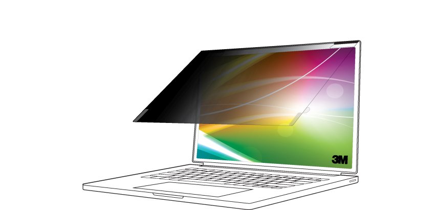 3M Filtre de confidentialité de l'écran lumineux pour ordinateur portable plein écran 14 po (355 mm), 16:9, BP140W9E