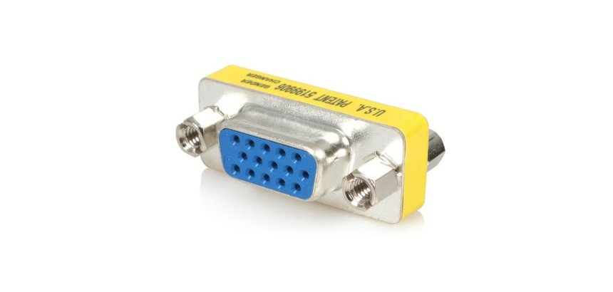 Adaptador Cambiador de Género VGA - Acoplador Unión de Conectores HD15 Hembra a Hembra
