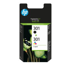 HP 301 2-pack Black/Tri-color Original Ink Cartridges
