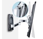 StarTech.com Support Mural TV Articulé - Support Mural VESA, Supporte les Téléviseurs de 26 à 65 pouces et 45kg - Accroche TV Murale Rétractable à Profil Bas - Fixation Murale TV d'Angle Ajustable - Support Télé Articulé