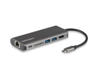 StarTech.com Adaptateur Multiport USB C, Station d'Accueil USB-C Portable vers HDMI 4K, Hub USB 3.0 2 pts, SD/SDHC, GbE, 60W PD Pass-Through - USB Type-C/Thunderbolt 3 - REMPLACÉ PAR DKT30CHSDPD1