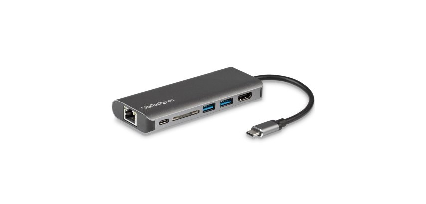 StarTech.com USB-C Multiport Adapter - 2x USB 3.0 / HDMI / SD / Gigabit Ethernet - mit Stromversorgung (USB PD) - USB C Dock - NEUE VERSION VERFÜGBAR DKT30CSDHPD3