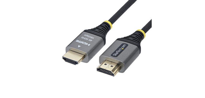 StarTech.com Câble HDMI Haute Vitesse Certifié Premium 2m (6ft), Ultra Flexible, 4K 60Hz/1440p 144Hz avec HDR10/ARC, 18Gbps, Cordon HDMI Tressé Haute Flexibilité
