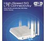 Keenetic Hero 5G (KN-4110) Modem-routeur 5G Wi-Fi 6 maillé AX3000 avec 2 ports pour carte SIM, un commutateur intelligent 1×2.5G et 4×1G, ports USB 3.0 et 2.0 multifonctions