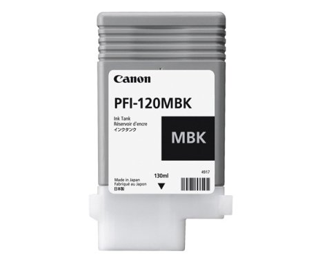 Canon PFI-120MBK Cartouche d'encre noir mat grand format pour imprimante jet d'encre à réservoir