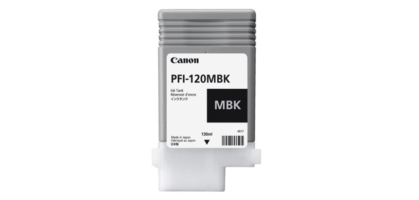 Canon PFI-120MBK Cartouche d'encre noir mat grand format pour imprimante jet d'encre à réservoir