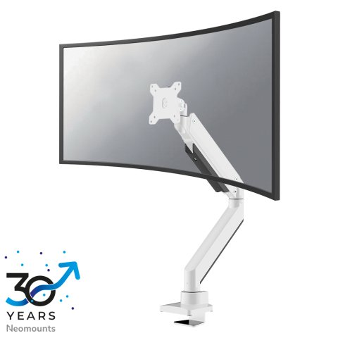 Neomounts NM-D775WHITEPLUS Brazo de monitor 10-49" - resorte de gas - Topfix - Tope-a-180°