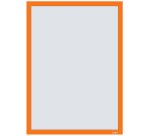 Porte-affiche nobo magnetique autocollant a3 cadre coloris  orange