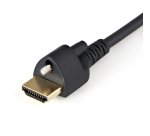 StarTech.com Câble HDMI Mince de 2m avec Vis de Verrouillage - 4K 60Hz HDR - Câble pour Moniteur HDMI 2.0 Haute Vitesse avec Connecteur à Vis de Verrouillage pour une Connexion Sécurisée - Câble HDMI Mince avec Ethernet - M/M