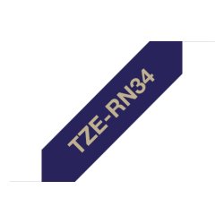 Ruban satin Or/Bleu Nuit 12mmx4m TZE-RN34