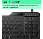 HP Teclado con cable 400 retroiluminado