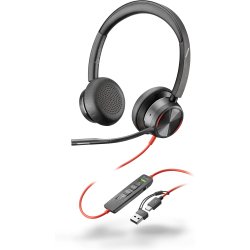 POLY Micro-casque Blackwire 8225 stéréo USB-C + adaptateur USB-C/A