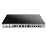 D-Link DGS-3630-28PC/SI/E commutateur réseau Géré L3 Gigabit Ethernet (10/100/1000) Connexion Ethernet, supportant l'alimentation via ce port (PoE) Noir, Gris