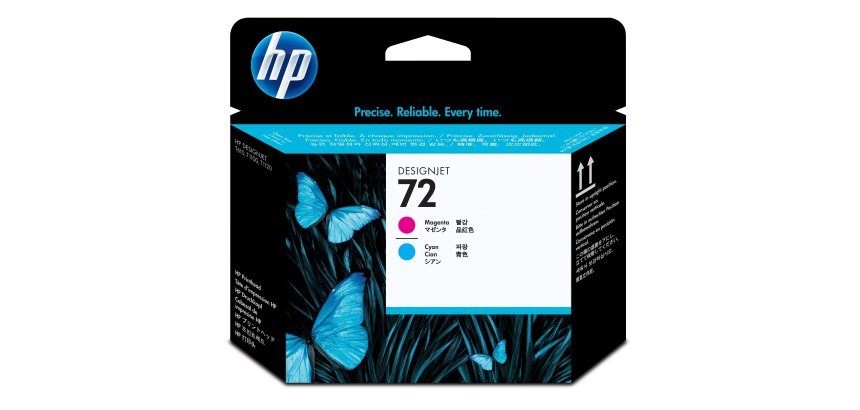 HP 72 tête d'impression cyan et magenta