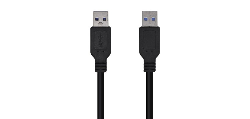 AISENS Cable USB 3.0, Tipo A/M-A/M, Negro, 2.0m