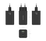 AISENS Cargador GaN 100W, 2x USB-C PD3.0 QC4.0 QC5.0, 1x USB-A QC3.0, Negro