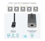 StarTech.com USB C naar Mini DisplayPort Adapter - 4K 60Hz USB-C naar mDP Adapter Dongle - USB Type-C naar Mini DP Monitor - Video Converter - Werkt met Thunderbolt 3 - 30cm lange aangesloten hostkabel - Verbeterde versie van CDP2MDP