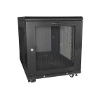 StarTech.com Armadio Rack 19" 12U su Ruote a 4 Montanti, Server Rack 19 Pollici Mobile con Ripiano 1U e pannelli laterali con serratura. Rack Dati Ventialta con Profondità di montaggio regolabile