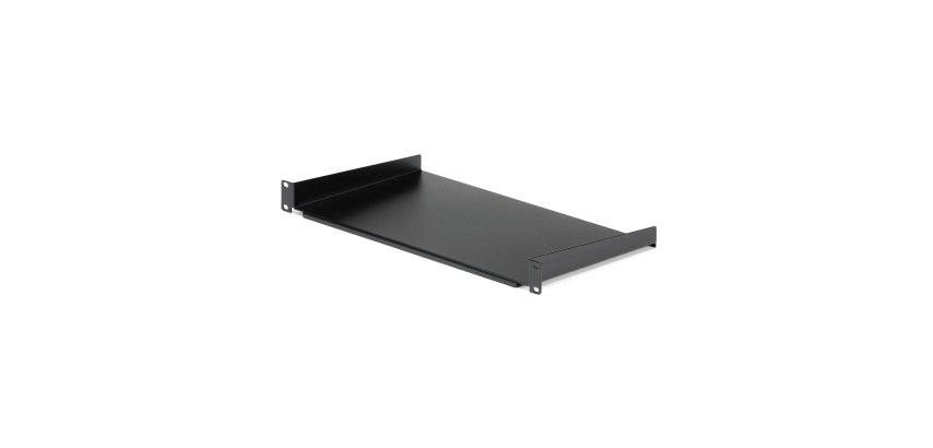 StarTech.com Étagère fixe 1U pour Montage en Rack de Serveur - Plateau Universel en Acier de 25,4cm de Profondeur pour Rack d'Équipement Audiovisuel/Réseau 19" - Capacité de Poids 20kg, Noir