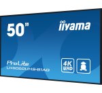 iiyama LH5060UHS-B1AG Écran d'affichage dynamique Carte A numérique 125,7 cm (49.5") LED Wifi 500 cd/m² 4K Ultra HD Noir Intégré dans le processeur Android 11 24/7