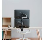 AISENS Soporte de Mesa Eco Contrapeso Giratorio e Inclinable Para Monitor/TV 9kg (3 Pivotes, 2 Brazos) de 17-32", Negro