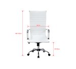 Equip Office Chair, Ribbed Upholstery, High-Back, White