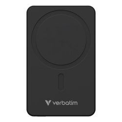 Verbatim Charge 'n' Go Essentials Magnetic Wireless Power Bank 5000 mAh Black