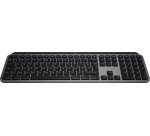 Logitech Master MX Keys S for Mac clavier Bureau RF sans fil + Bluetooth AZERTY Français Aluminium, Noir