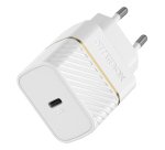 OtterBox EU Wall Charger 20W - 1X USB-C 20W USB-PD + USB C-Lightning Cable 1m, Cloud Dust White